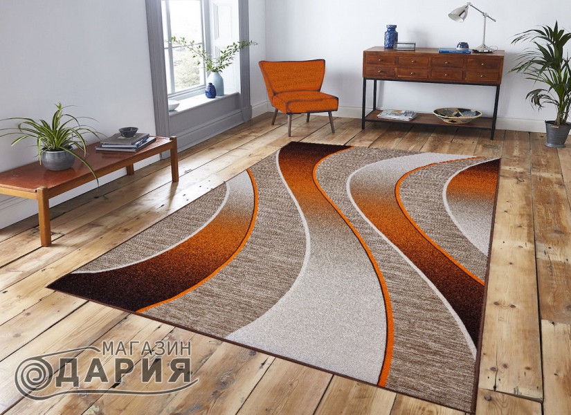Мокетен килим ERIKA 8012 beige/orange